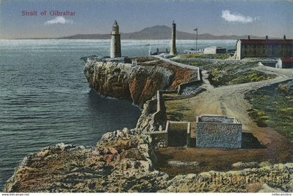 GIBRALTAR - STRAIT AND LIGHTHOUSE