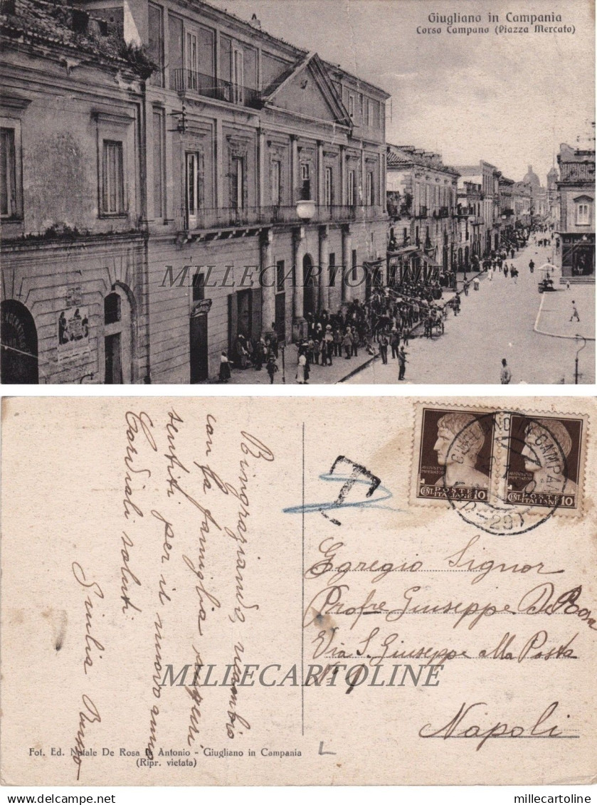 GIUGLIANO IN CAMPANIA: Corso Campano (Piazza Mercato)  1930