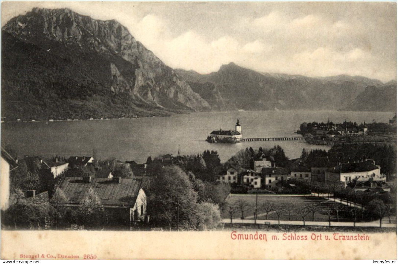 Gmunden m. Schloss Ort u. Traunstein