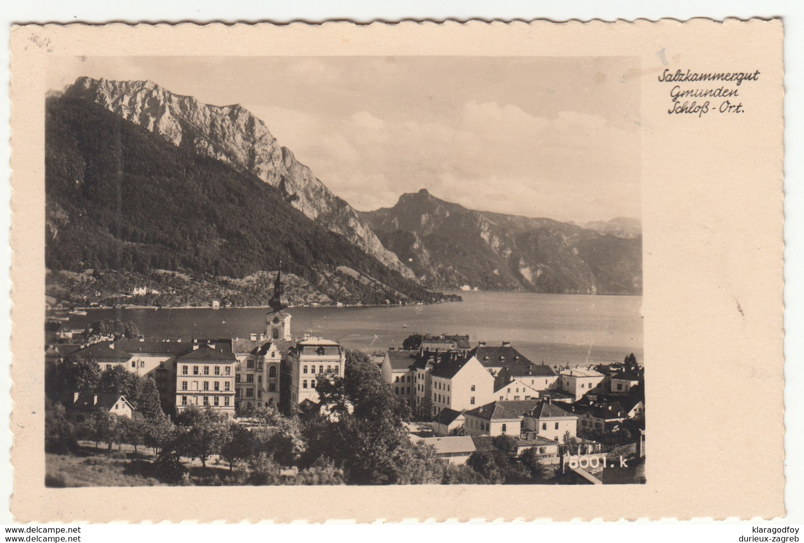 Gmunden old postcard travelled 1941 Gmunden pmk b190110