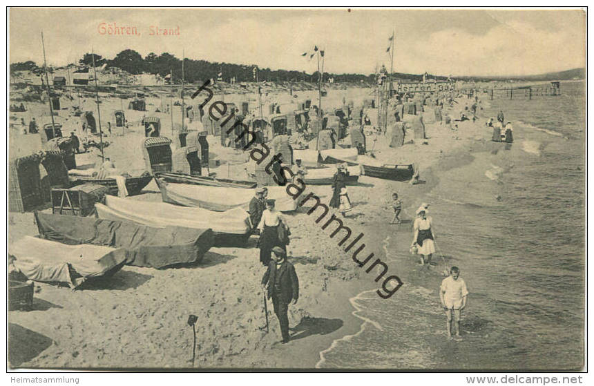 Göhren - Strand - Verlag Stengel & Co. Dresden 1905 gel. 1906