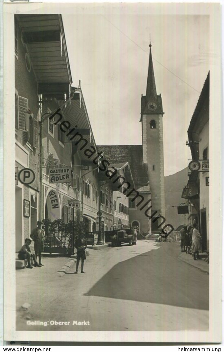 Golling - Oberer Markt - Foto-Ansichtskarte - Verlag C. Jurischek Salzburg 1932