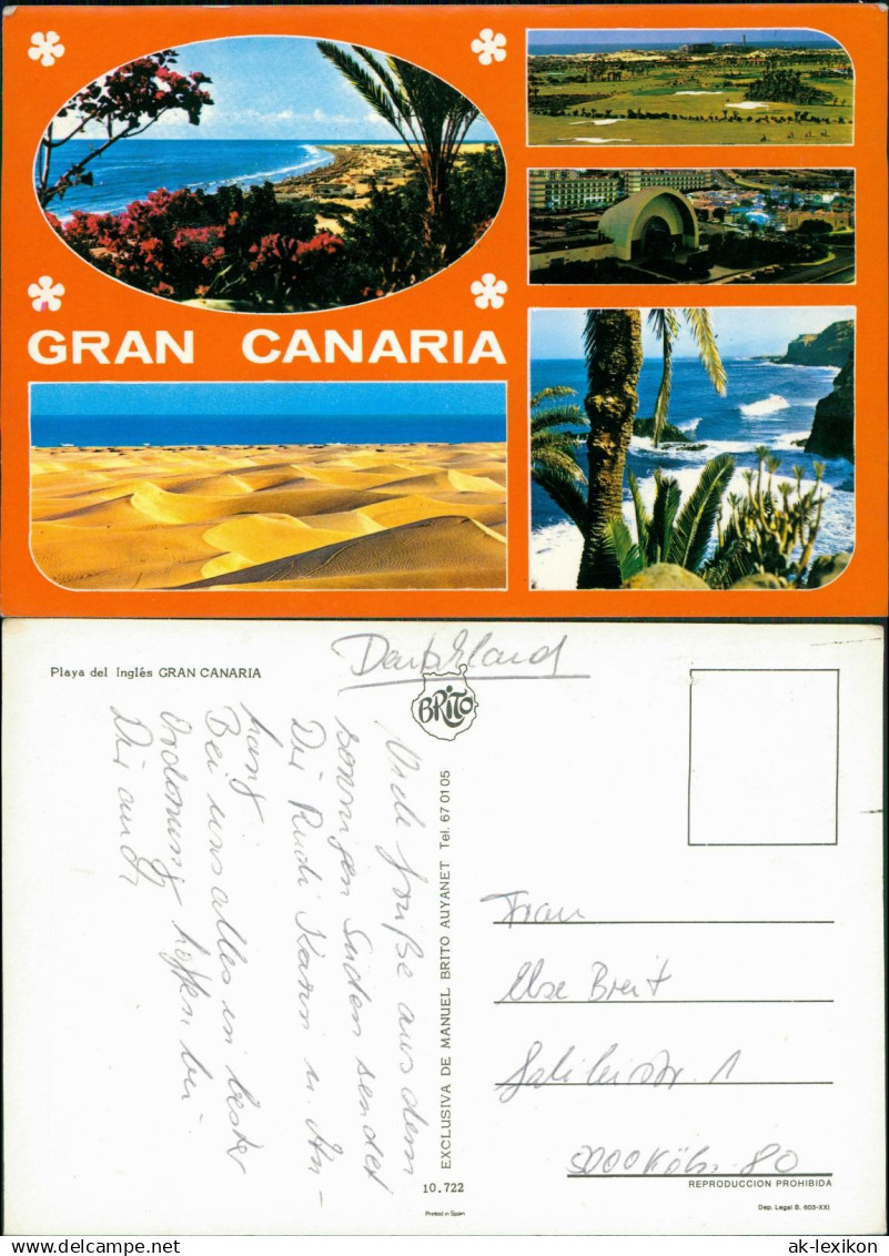 Gran Canaria Playa del Inglés GRAN CANARIA (Mehrbildkarte) 1975