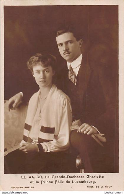 Luxembourg - Famille Grand-Ducale - LL. AA. RR. La Grande Duchesse Charlotte et le Prince Félix - CARTE PHOTO - Ed. E. K