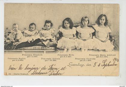 LUXEMBOURG - FAMILLE GRAND DUCALE - Prinzessin SOPHIE, ELISABETH , ANTONIA , HILDA, CHARLOTTE, MARIA ADELHEID