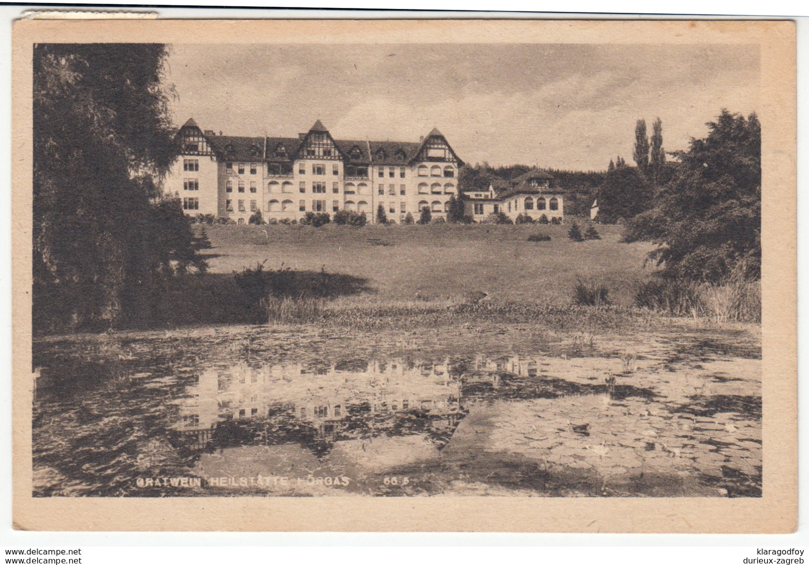 Gratwein, Heilstätte Hörgas old postcard travelled 1950 Knittelfeld Pmk b170810