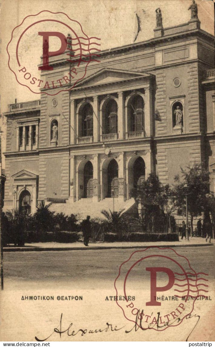 GRECIA. GREECE. Athènes, théâtre municipal. ATENAS TEATRO MUNICIPAL.