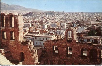 71388131 Athens Athen View of ruins and the city of Athens