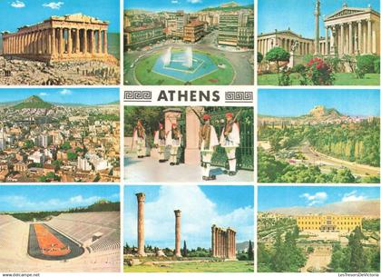 GRECE - Athènes - Athens - Athen - Atene - multi-vues de différents endroits - animé - Carte Postale