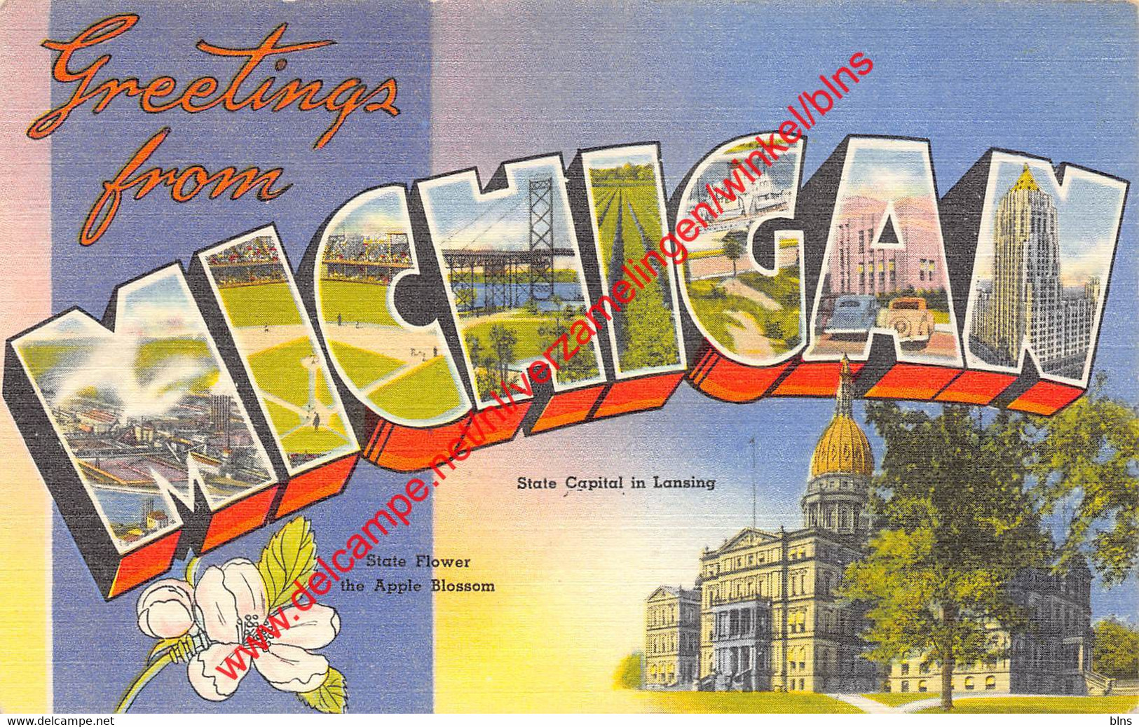 Greetings from Michigan - State Capital in Lansing - Michigan - United States