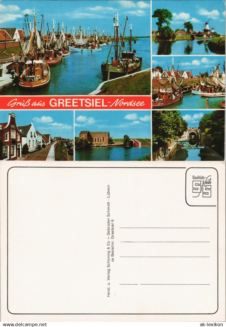 Greetsiel-Krummhörn Mehrbildkarte mit 5 Echtfoto-Ansichten 1980