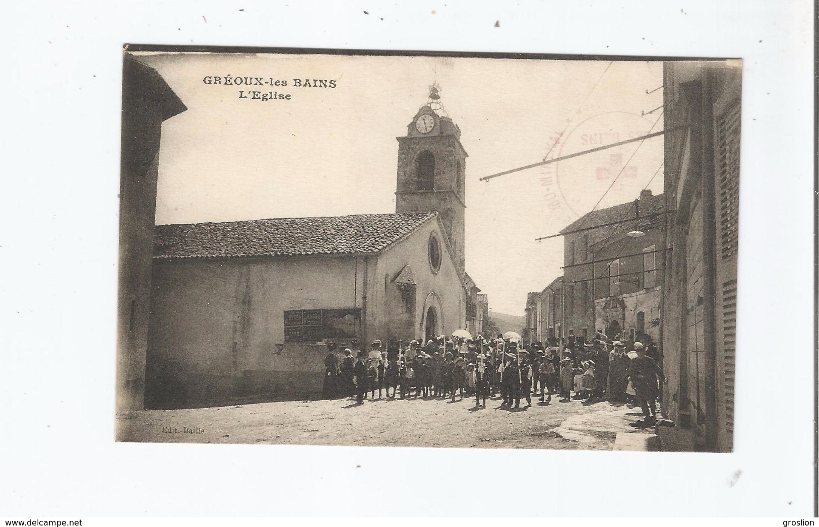 GREOUX LES BAINS (04) L'EGLISE (BELLE ANIMATION)