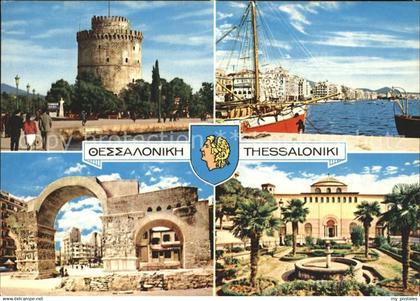 71826215 Thessaloniki Weisser Turm Fischerboot Triumphbogen Palast