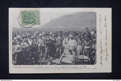 GRECE - Carte postale de Crète - Solennité commerciale au village Gazi pendant la Révolution de 1898 - L 117214