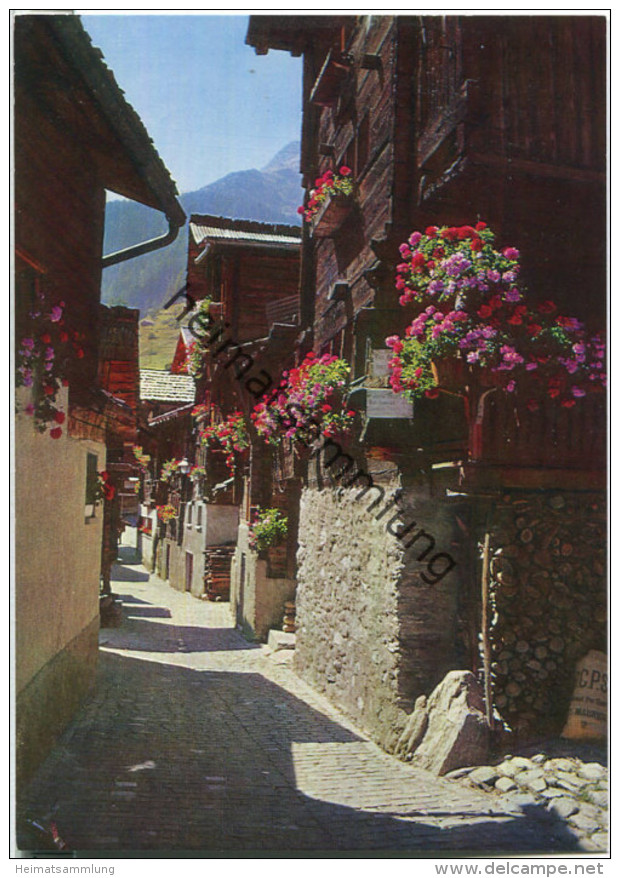 Grimentz - rue de village - Ansichtskarte Großformat