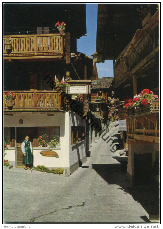 Grimentz - rue de village - Ansichtskarte Großformat