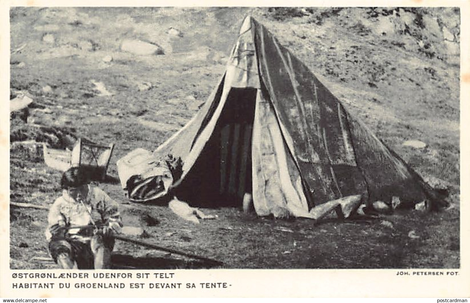 GRØNLAND Greenland - Easterner in front of his tent - Publ. Administration du Groenland - John Petersen