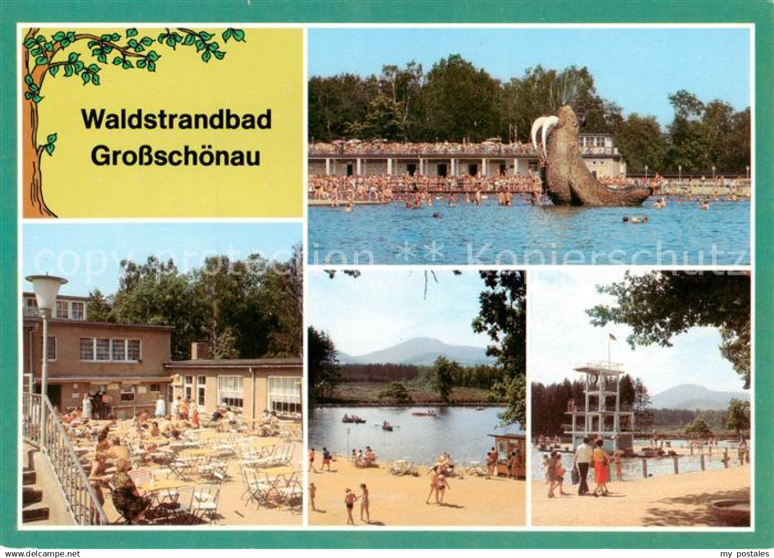 Grossschoenau Sachsen Waldstrandbad Teilansichten