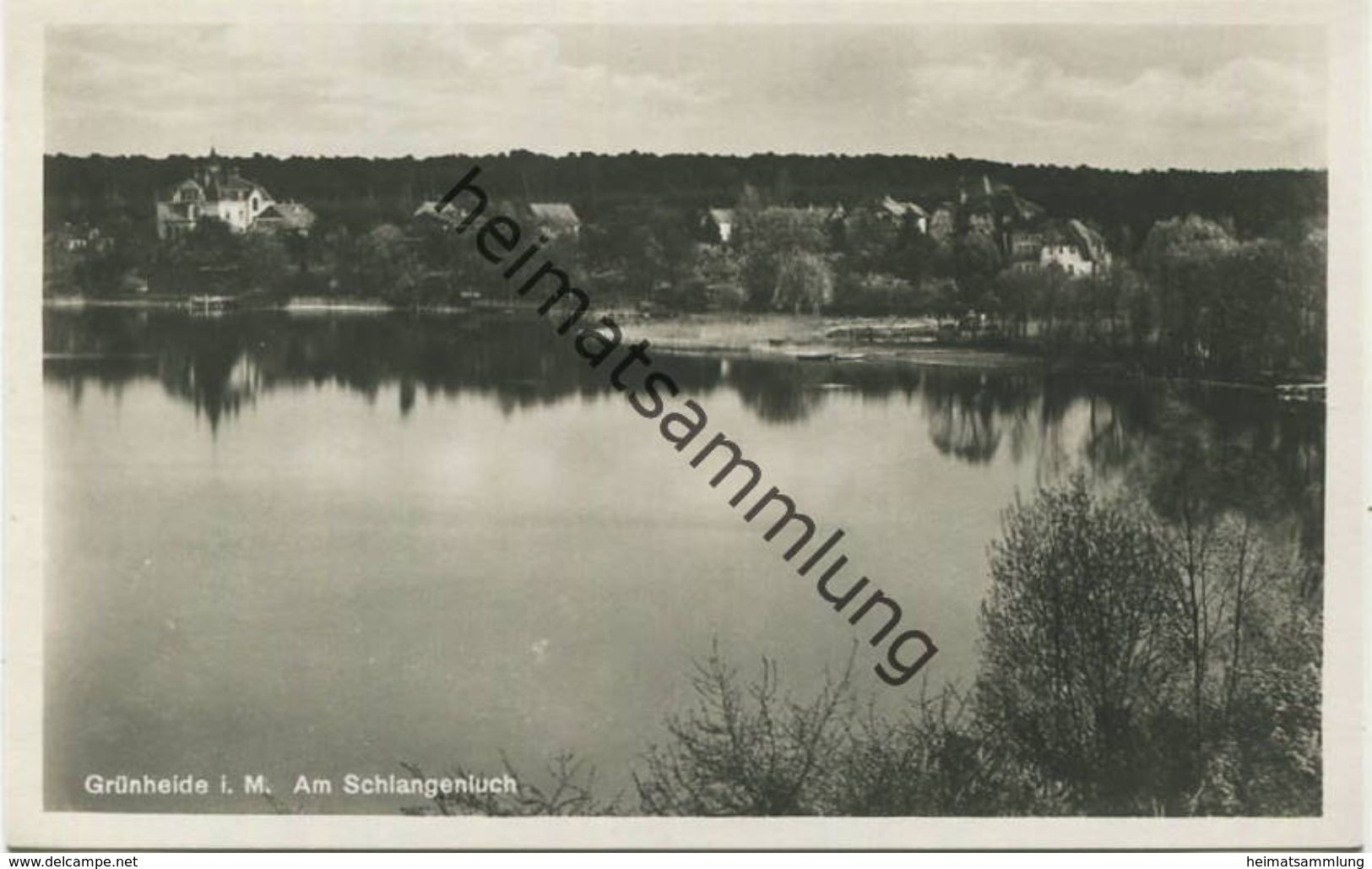 Grünheide i. M. - Am Schlangenluch - Foto-AK 30er Jahre - Verlag W. Meyerheim Berlin