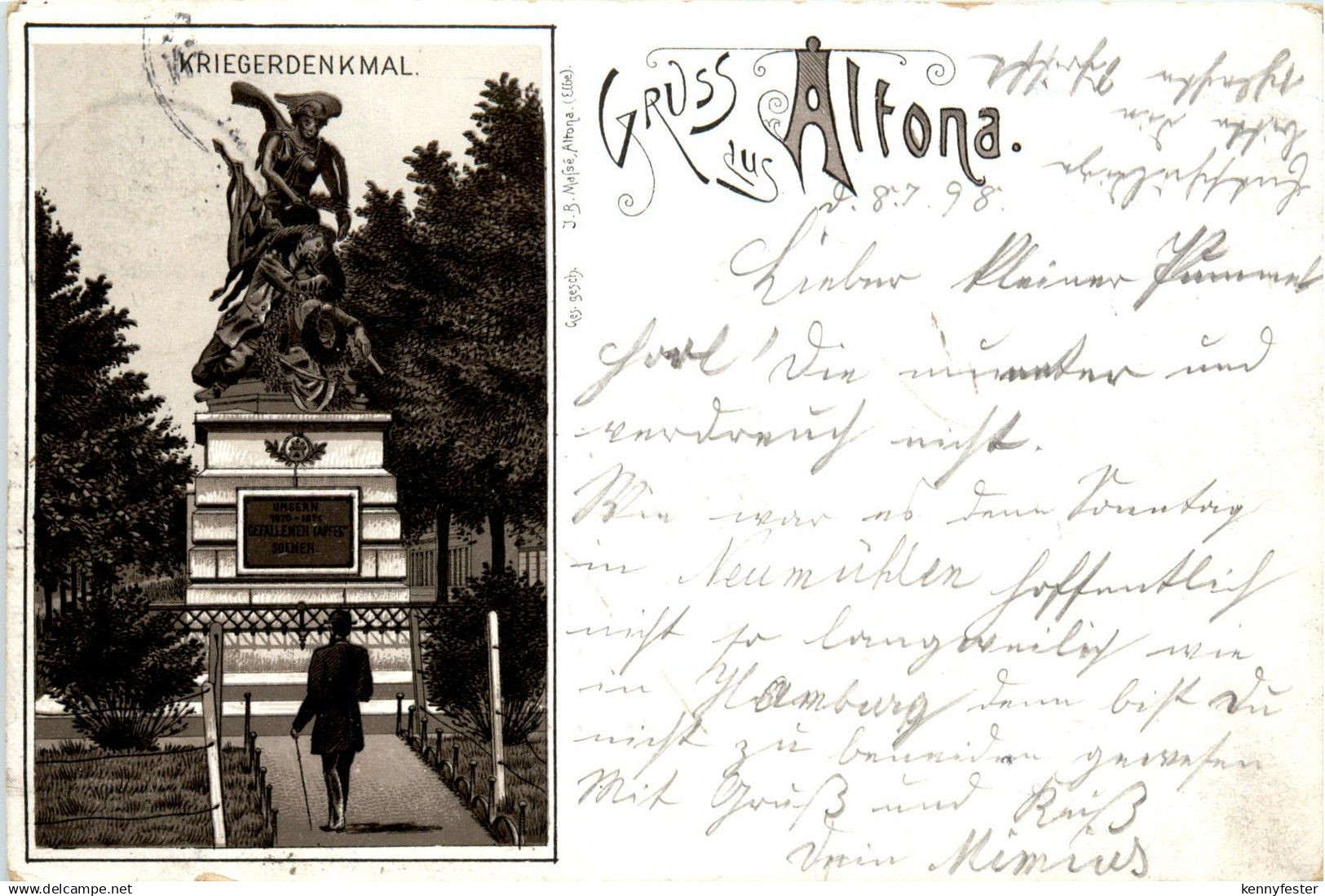 Gruss aus Altona - Litho