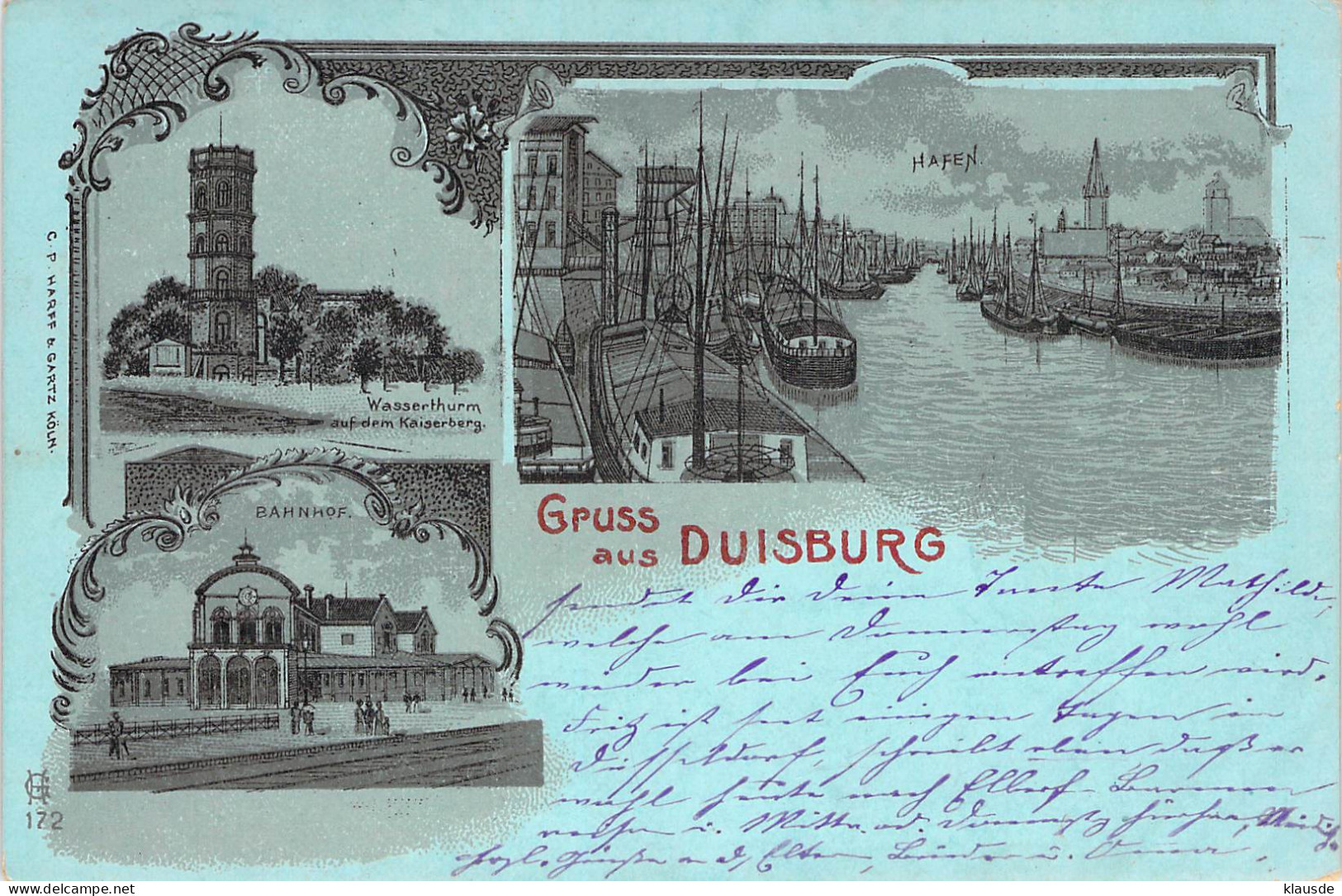 Gruß aus Duisburg - Mehrbild gel.1900 AKS