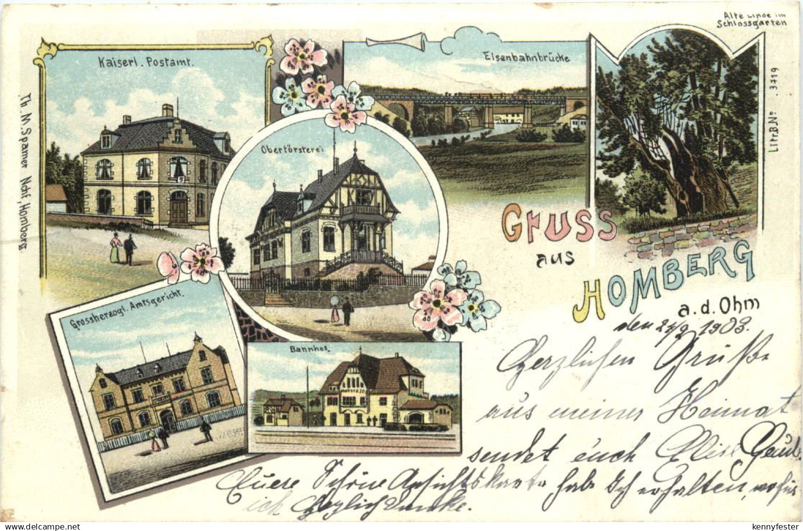 Gruss aus Homberg Ohm - Litho