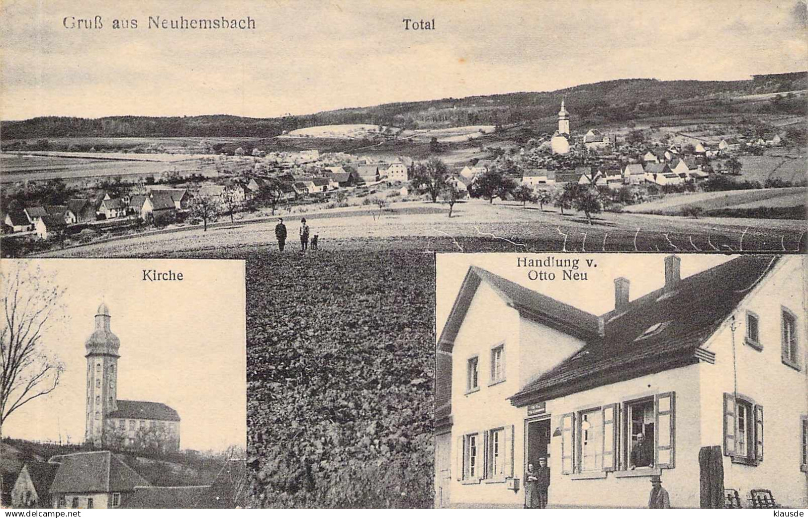 Gruß aus Neuhemsbach - Mehrbild gel.1927