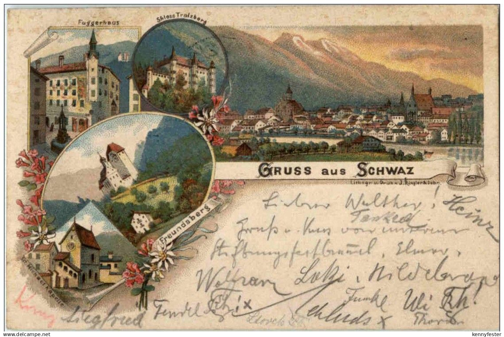 Gruss aus Schwaz - Litho