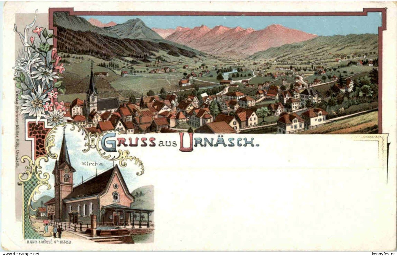 Gruss aus Urnäsch - Litho