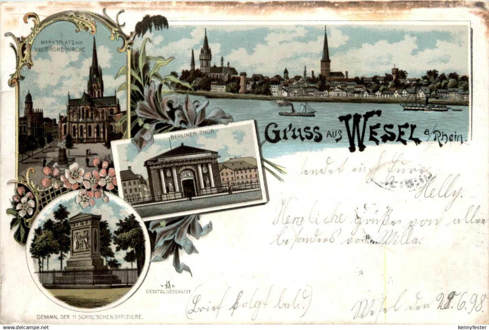 Gruss aus Wesel - Litho