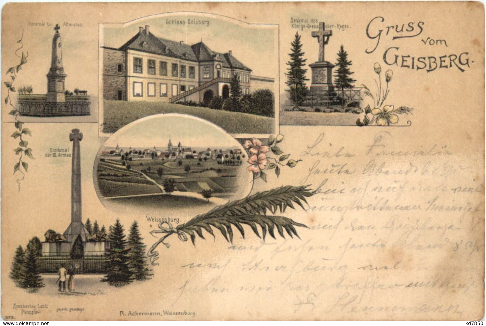 Gruss vom Geissberg - Wissembourg - Litho