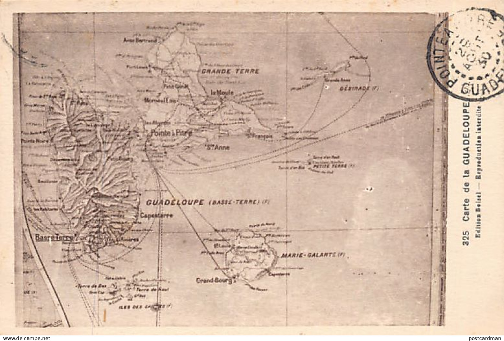 Guadeloupe - Carte géographique - Ed. Boisel 325