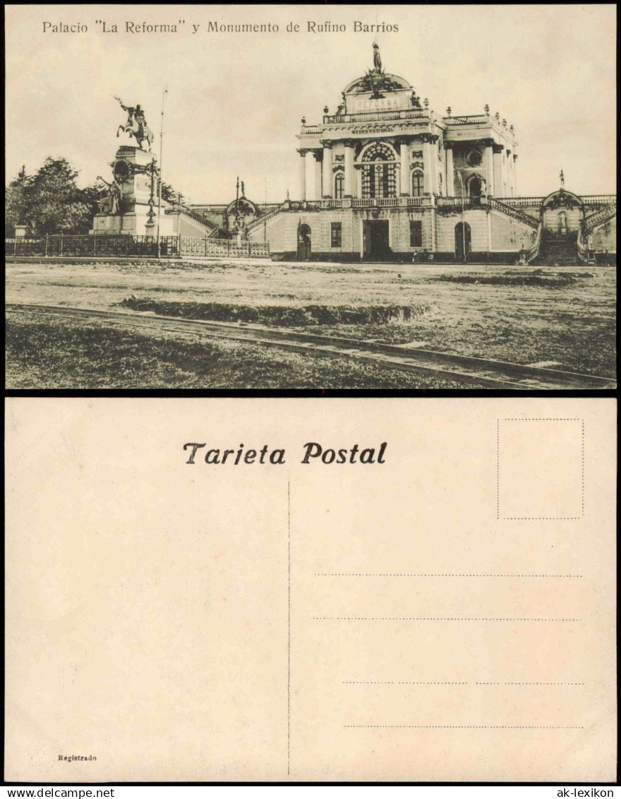 Guatemala City Ciudad de  Palacio La Reforma y Monumento de Rufino Barrios 1910