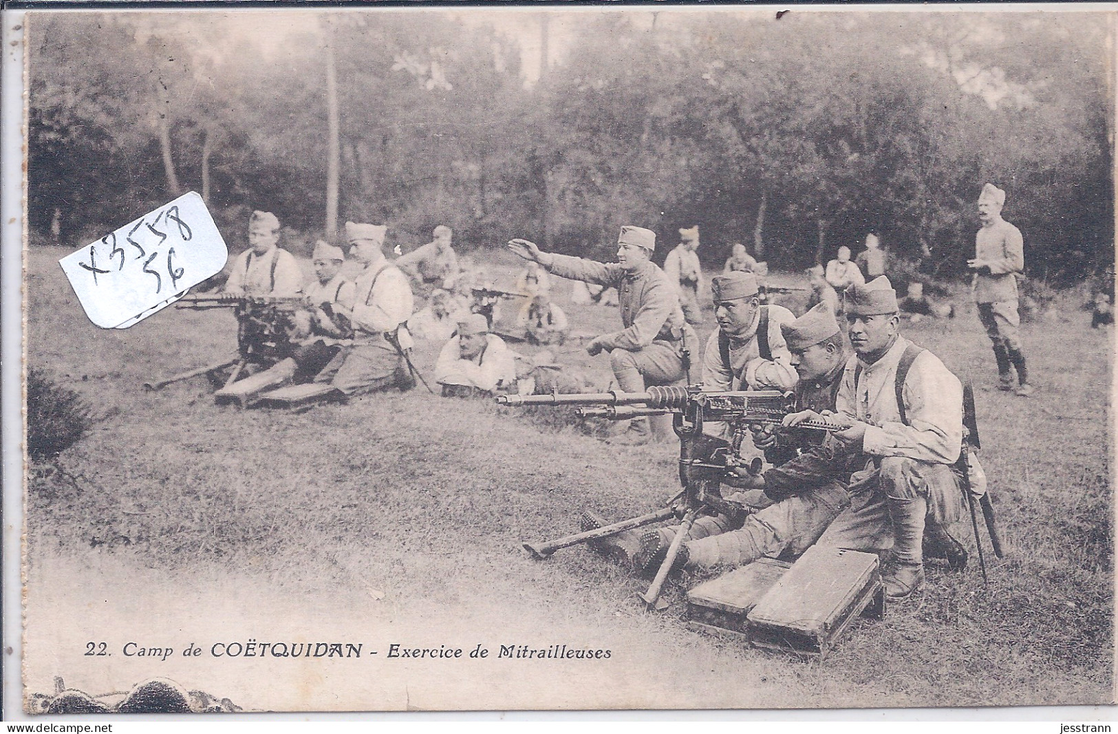 GUER- CAMP DE COETQUIDAN- EXERCICE DE MITRAILLEUSES