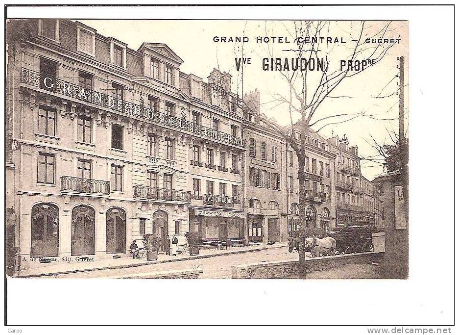 GUÉRET. - Grand Hotel Central.