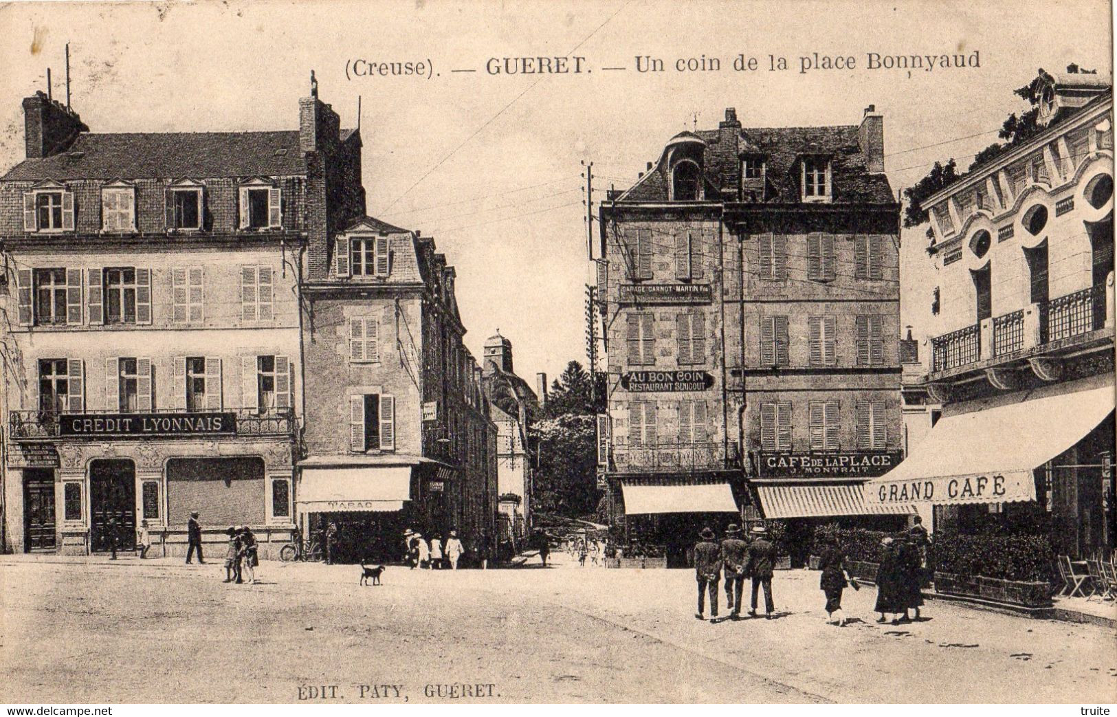 GUERET UN COIN DE LA PLACE BONNYAUD