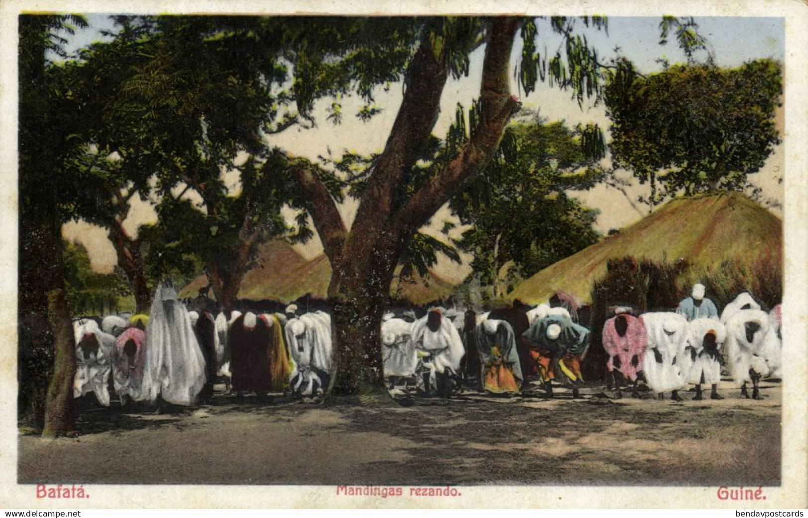 guinea-bissau, BAFATÁ, Mandingas Rezando, Praying (1920s) Postcard