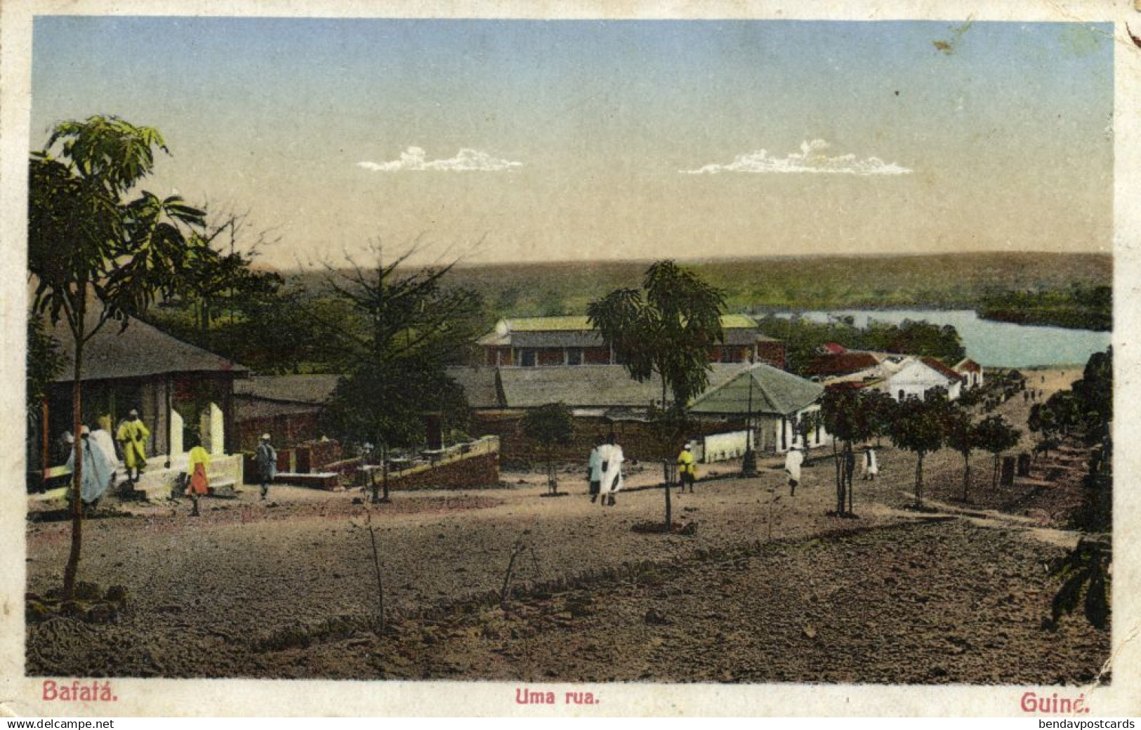 guinea-bissau, BAFATÁ, Uma Rua, Street Scene (1920s) Postcard