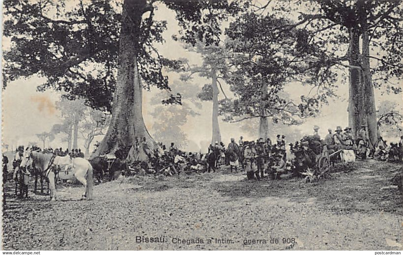 Guinea Bissau - War of 1908 - Arrival of portuguese troops in Intim - Publ. unknown