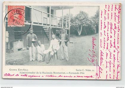 Equatorial Guinea - FERNANDO POO - Montserrat Estate administrator - Publ. unknown Serie C N. 2