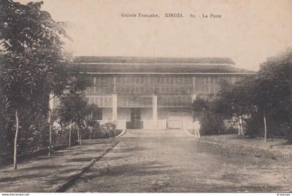 1917. GUINÉE. CARTE POSTALE (Guinee Francaise. KINDA. 80 La Poste) fine card showing a local postoffice.  - JF437122