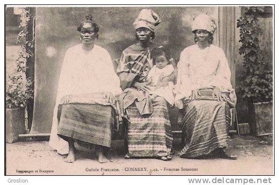 GUINEE FRANCAISE CONAKRY 42  FEMMES SOUSSOUS  1916 (TRES BEAU PLAN)