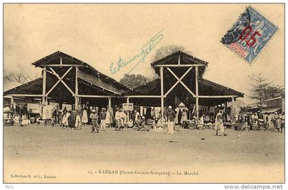 CPA: Guinée Française - Kankan - Le Marché (Collection G.et C. N°24)