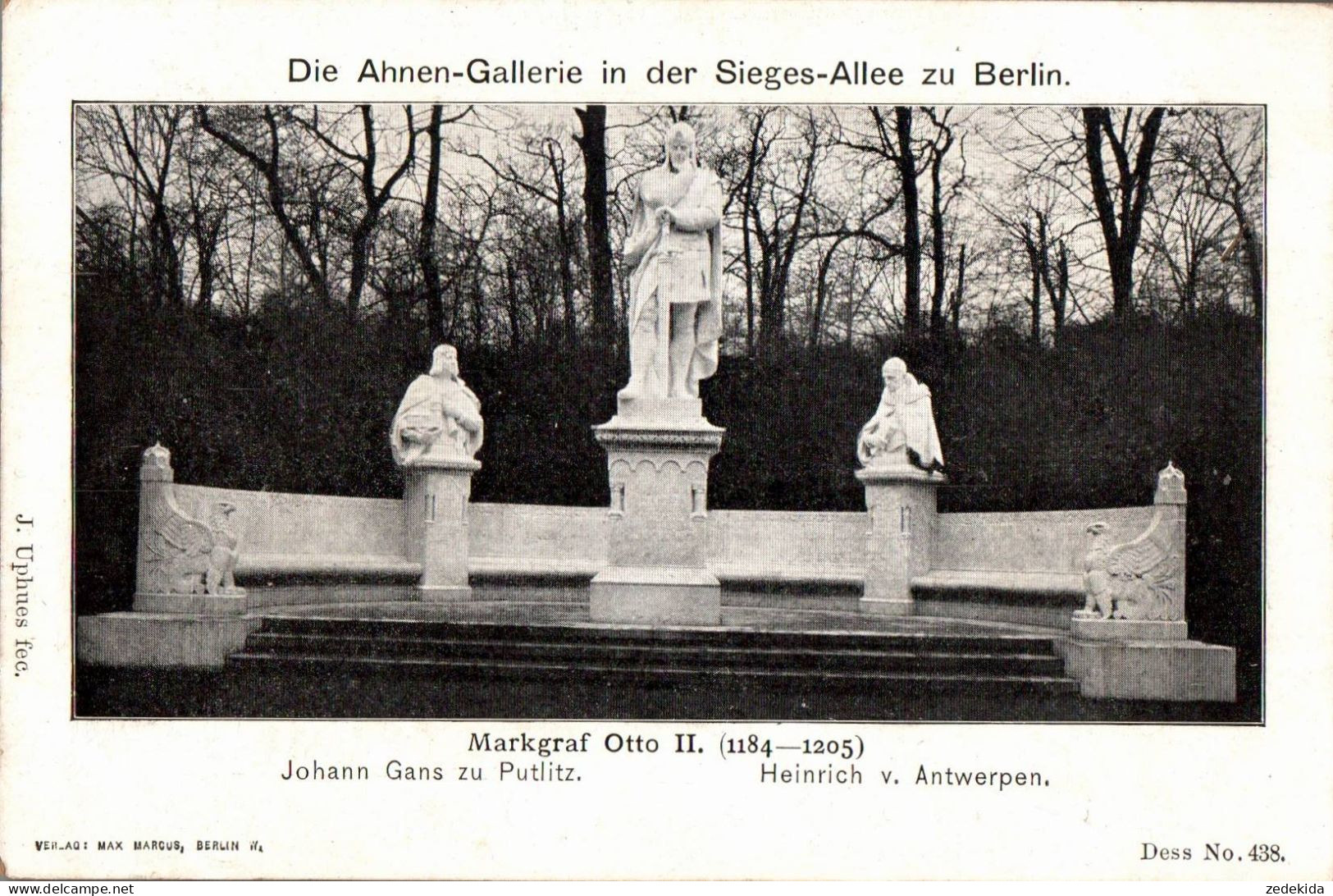 H0052 - Berlin - Sieges Allee Ahnen Galerie - Markgraf Otto II. Johann Gans zu Putlitz Heinrich von Antwerpen