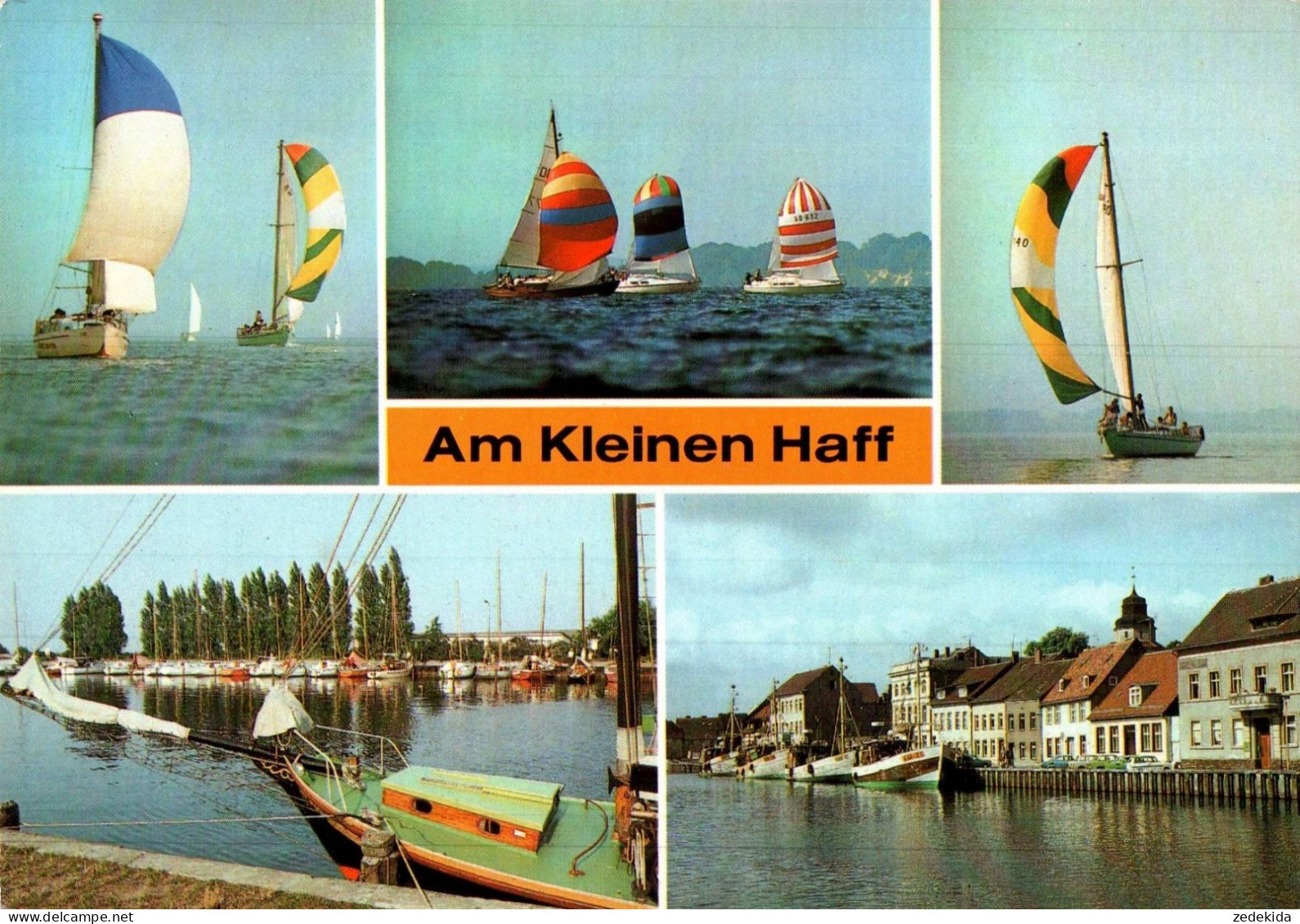 H1265 - TOP Ückermünde Am kleinen Haff - Segelboot - Bild und Heimat Reichenbach