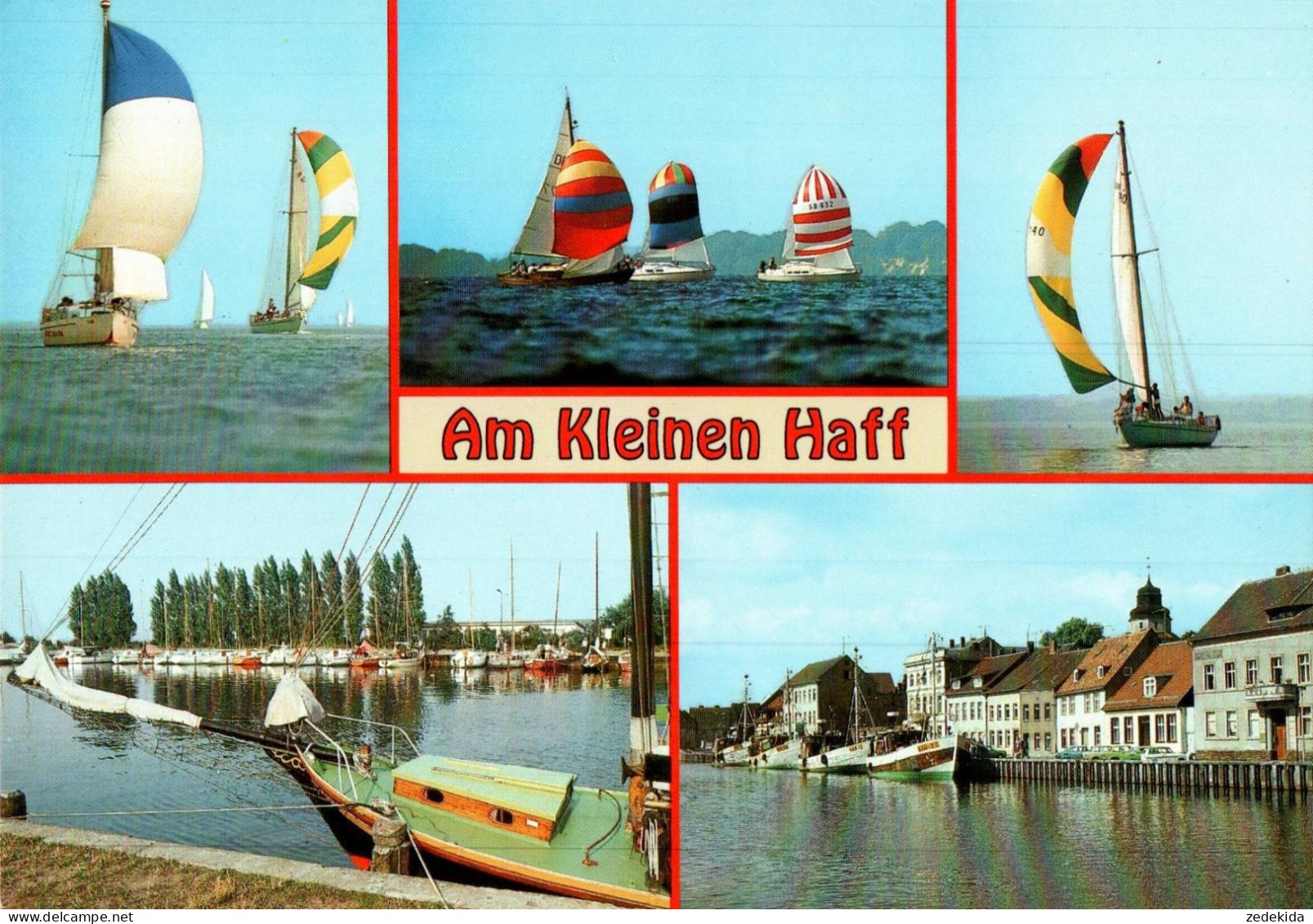 H1266 - TOP Ückermünde Am kleinen Haff - Segelboot - Bild und Heimat Reichenbach Qualitätskarte