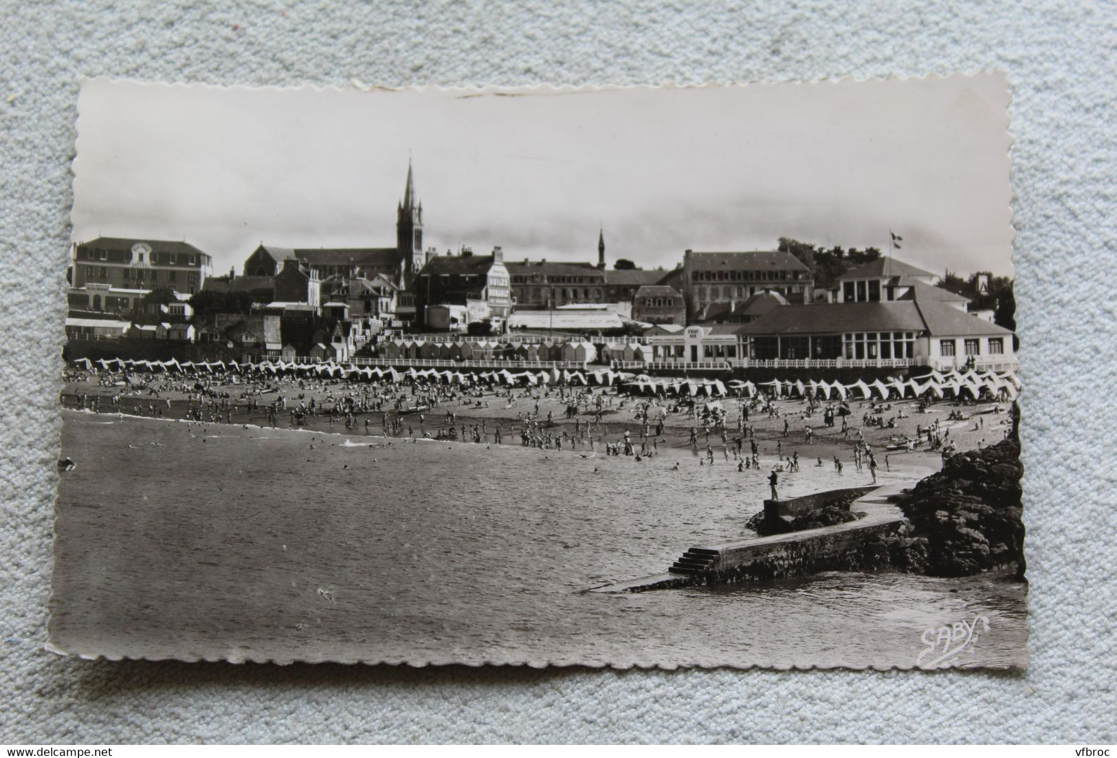 H427, Cpsm, Saint Quay Portrieux, la Grande plage, Cotes d'Armor 22