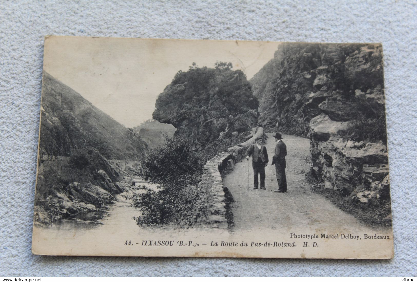 H677, Cpa 1929, Itxassou, la route du Pas de Roland, Pyrénées atlantiques 64