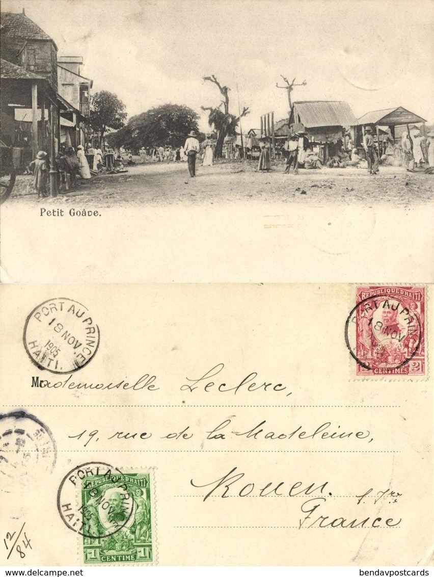 haiti, PETIT-GOÂVE, Street Scene (1905) Postcard