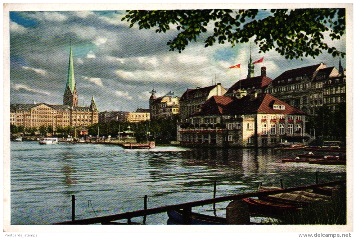 Hamburg, Alsterpavillon, 1931 nach Wien versandt